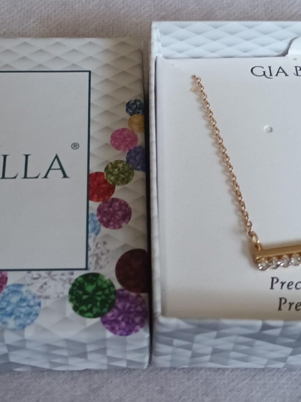 GIA BELLA PLATED LOVE PENDANT NECKLACE BOXED